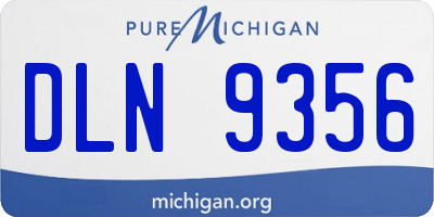 MI license plate DLN9356