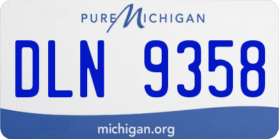 MI license plate DLN9358