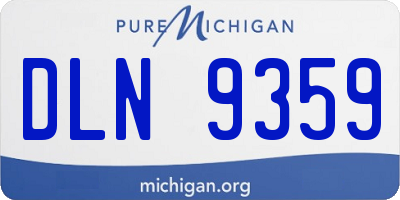 MI license plate DLN9359