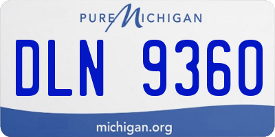 MI license plate DLN9360