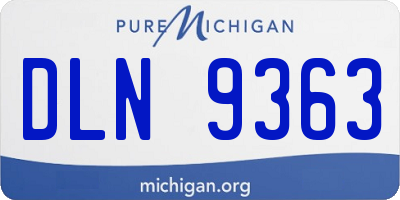 MI license plate DLN9363