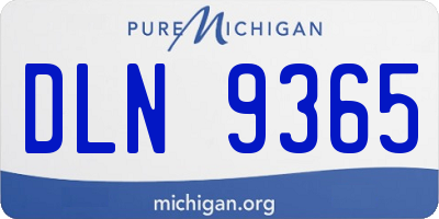 MI license plate DLN9365