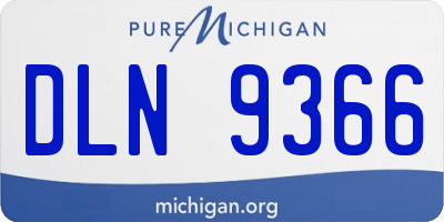 MI license plate DLN9366