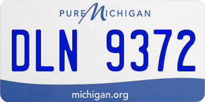 MI license plate DLN9372