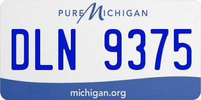 MI license plate DLN9375