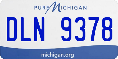 MI license plate DLN9378