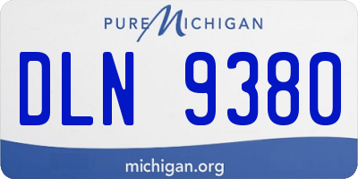 MI license plate DLN9380