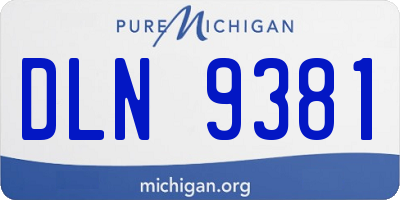 MI license plate DLN9381