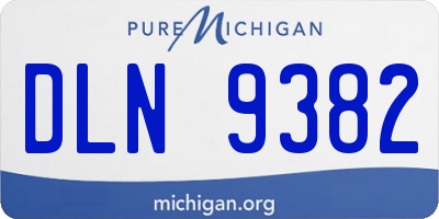 MI license plate DLN9382