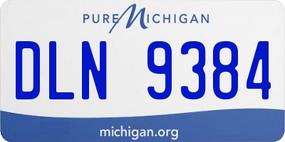 MI license plate DLN9384