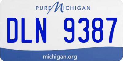 MI license plate DLN9387