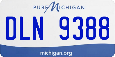 MI license plate DLN9388