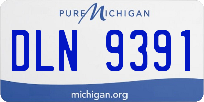 MI license plate DLN9391