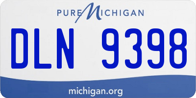 MI license plate DLN9398