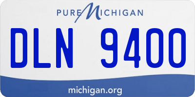 MI license plate DLN9400