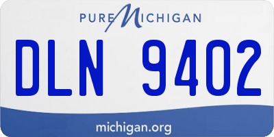 MI license plate DLN9402