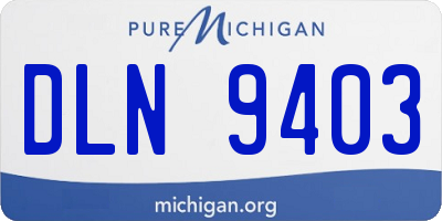 MI license plate DLN9403