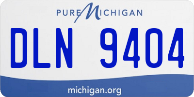 MI license plate DLN9404