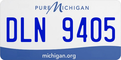 MI license plate DLN9405