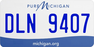 MI license plate DLN9407