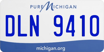 MI license plate DLN9410