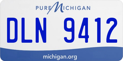 MI license plate DLN9412