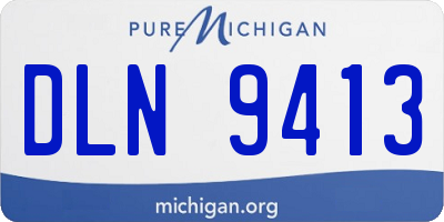 MI license plate DLN9413