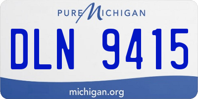 MI license plate DLN9415