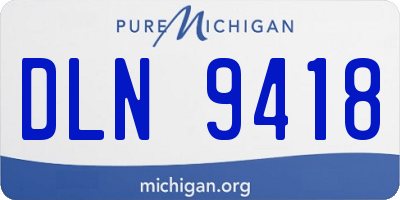 MI license plate DLN9418