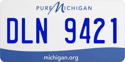 MI license plate DLN9421