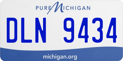 MI license plate DLN9434