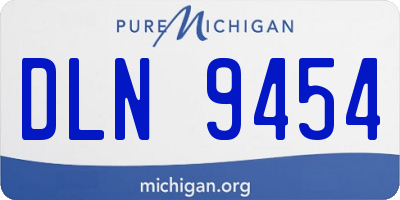 MI license plate DLN9454