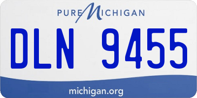 MI license plate DLN9455