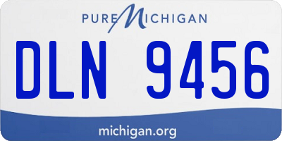 MI license plate DLN9456