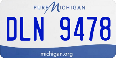 MI license plate DLN9478