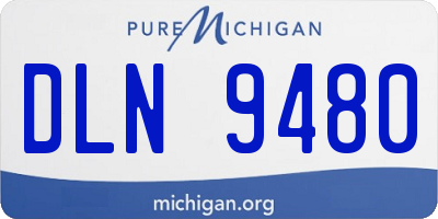 MI license plate DLN9480