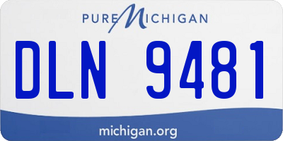 MI license plate DLN9481