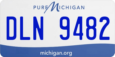 MI license plate DLN9482