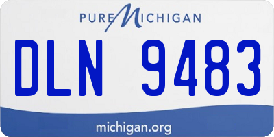 MI license plate DLN9483