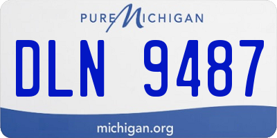 MI license plate DLN9487