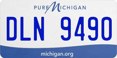 MI license plate DLN9490