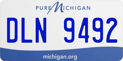 MI license plate DLN9492