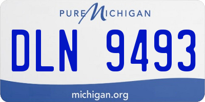 MI license plate DLN9493