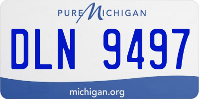 MI license plate DLN9497