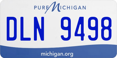 MI license plate DLN9498