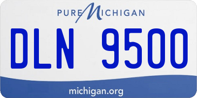 MI license plate DLN9500