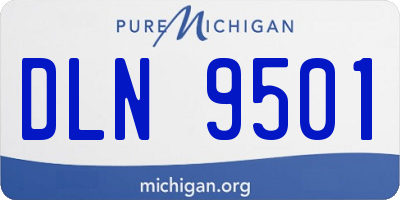 MI license plate DLN9501