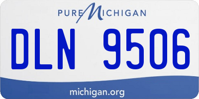 MI license plate DLN9506