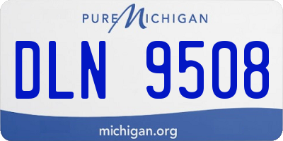 MI license plate DLN9508