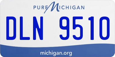 MI license plate DLN9510